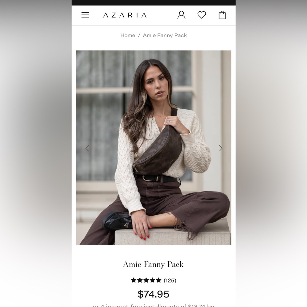 Azaria amie fanny pack/belt bag